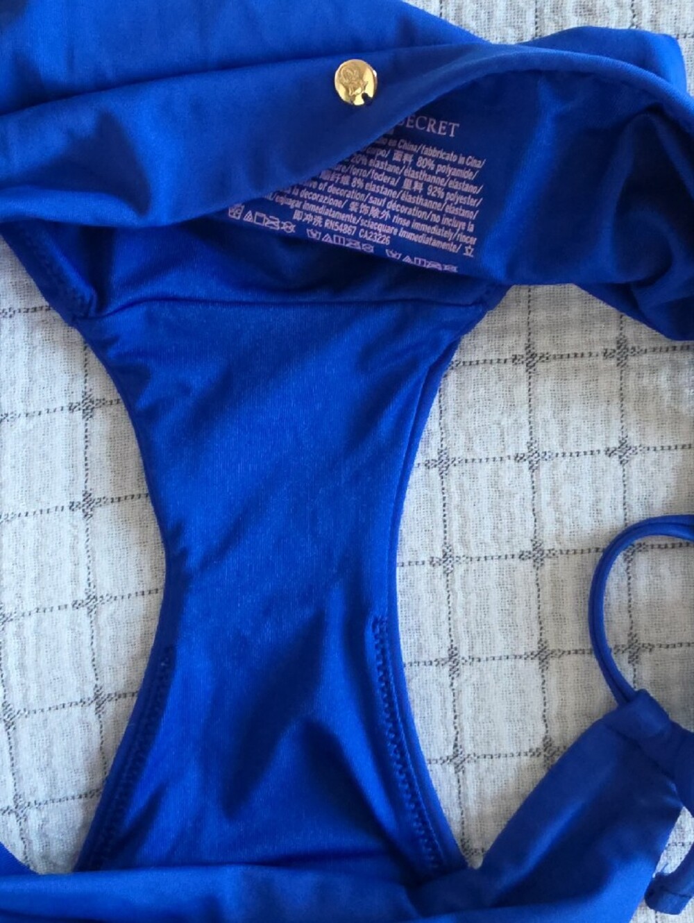 Victoria's Secret Royal Blue Tie-Side Bikini Bottoms - Picture 4 of 5